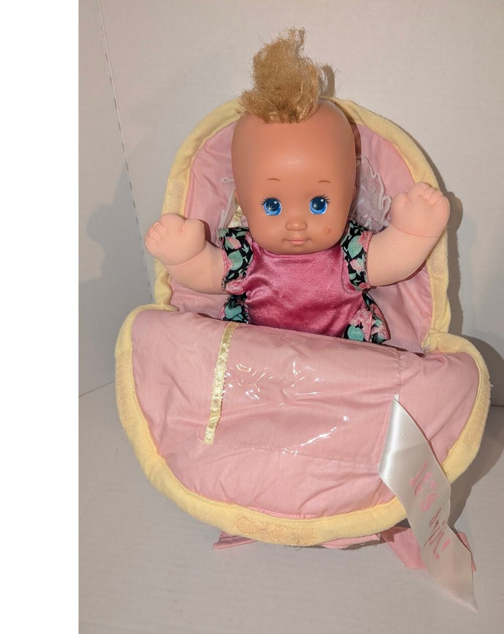 Vtg Mattel Magic Nursery My Baby Surprise Doll Girl Backpack Carrier Works